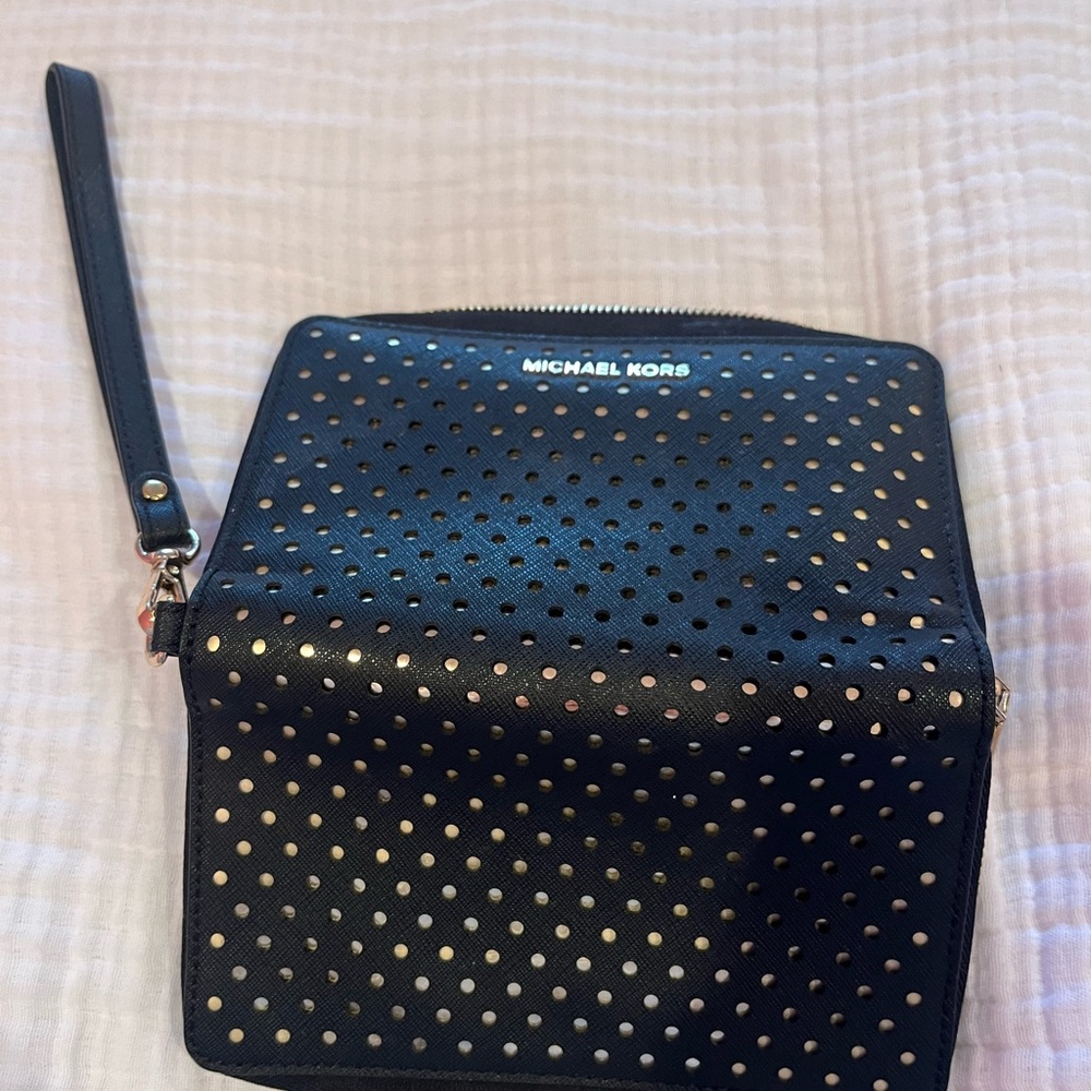 Michael Kors Black Wristlet